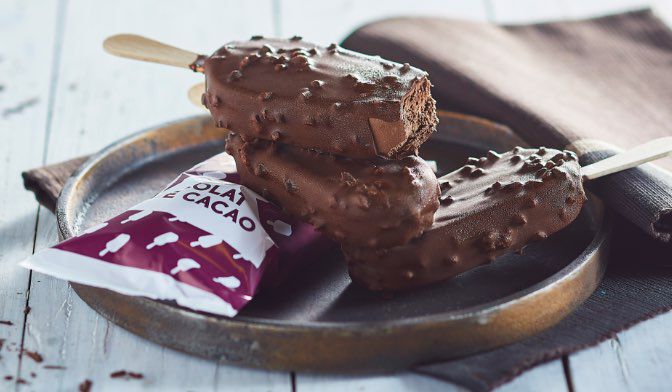 4 bâtonnets chocolat 70 % de cacao-fèves de cacao